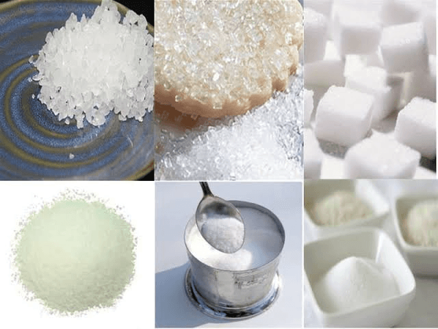 Range of sugar varieties and grades